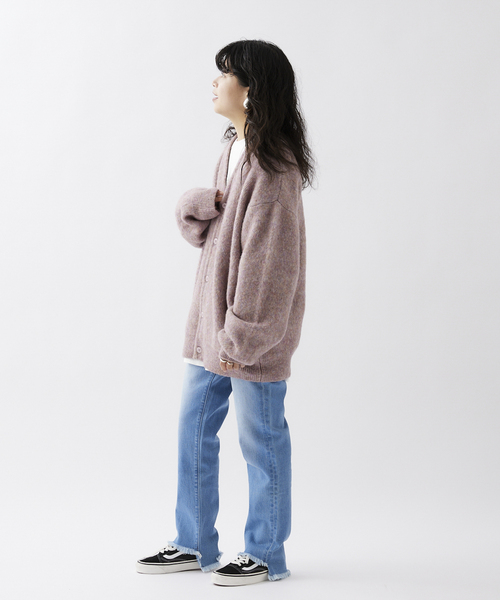 JOURNAL STANDARD relume（ジャーナルスタンダード　レリューム）の「CALIFORNIA シャギーソリッド モヘアカーディガン（カーディガン/ボレロ・メンズ・ブラック/ライトグレー/パープル/イエロー・MEDIUM/LARGE）」の22枚目の写真