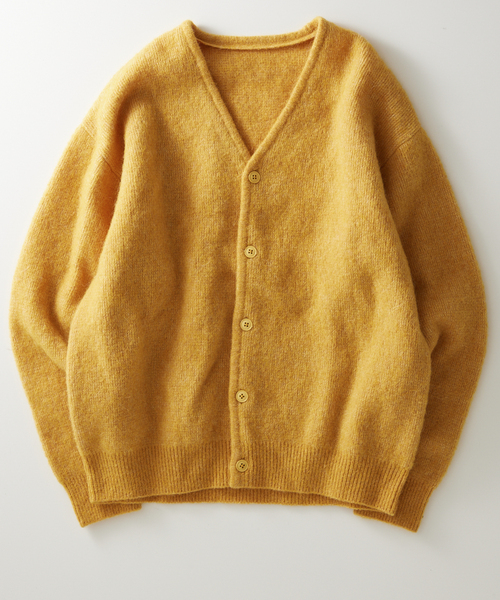 JOURNAL STANDARD relume（ジャーナルスタンダード　レリューム）の「CALIFORNIA シャギーソリッド モヘアカーディガン（カーディガン/ボレロ・メンズ・ブラック/ライトグレー/パープル/イエロー・MEDIUM/LARGE）」の14枚目の写真