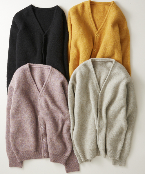 JOURNAL STANDARD relume（ジャーナルスタンダード　レリューム）の「CALIFORNIA シャギーソリッド モヘアカーディガン（カーディガン/ボレロ・メンズ・ブラック/ライトグレー/パープル/イエロー・MEDIUM/LARGE）」の19枚目の写真