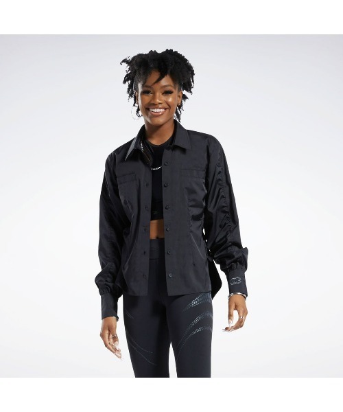 Reebok(リーボック)の「カーディB トップス / Cardi B Top(ブルゾン・レディース・ブラック/パープル・J/M/J/L/OT/J/S)」の2枚目の写真