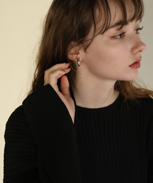aity(アイティ)の「12G バックスリットロングP/O(ニット/セーター・レディース・ブラック/アイボリー/オレンジ/グリーン・M)」の19枚目の写真