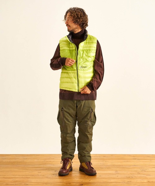 NANGA(ナンガ)の「ULTILIGHT DOWN VEST PACKABLE(MEN)(ダウンベスト・メンズ・ネイビー/ブラック/イエロー系その他/ライム・S/M/L/XL/XXL)」の19枚目の写真