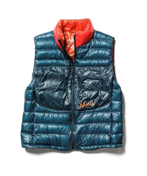 NANGA(ナンガ)の「ULTILIGHT DOWN VEST PACKABLE(MEN)(ダウンベスト・メンズ・ネイビー/ブラック/イエロー系その他/ライム・S/M/L/XL/XXL)」の16枚目の写真