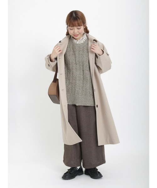 Samansa Mos2（サマンサ モスモス）の「ギンガムチェック襟フリルブラウス（シャツ/ブラウス・レディース・ピンク/ベージュ/ミント/ブラック・ﾌﾘ-）」の18枚目の写真