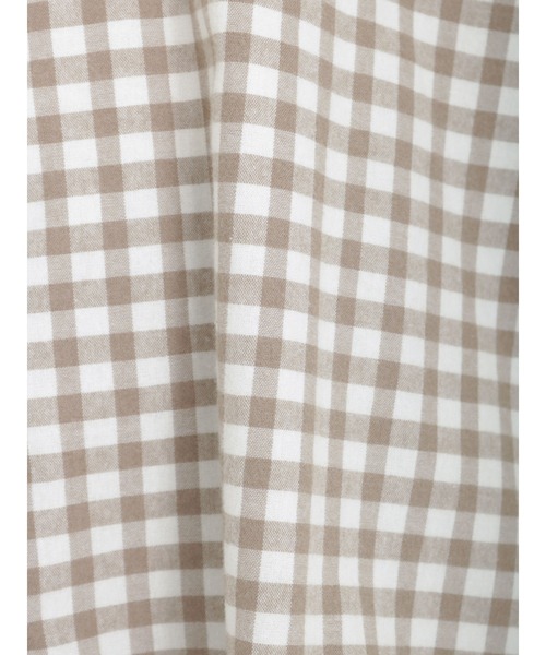 Samansa Mos2（サマンサ モスモス）の「ギンガムチェック襟フリルブラウス（シャツ/ブラウス・レディース・ピンク/ベージュ/ミント/ブラック・ﾌﾘ-）」の13枚目の写真