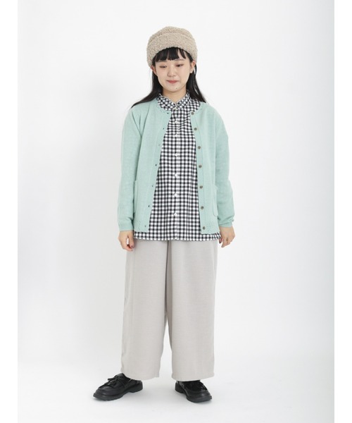 Samansa Mos2（サマンサ モスモス）の「ギンガムチェック襟フリルブラウス（シャツ/ブラウス・レディース・ピンク/ベージュ/ミント/ブラック・ﾌﾘ-）」の15枚目の写真