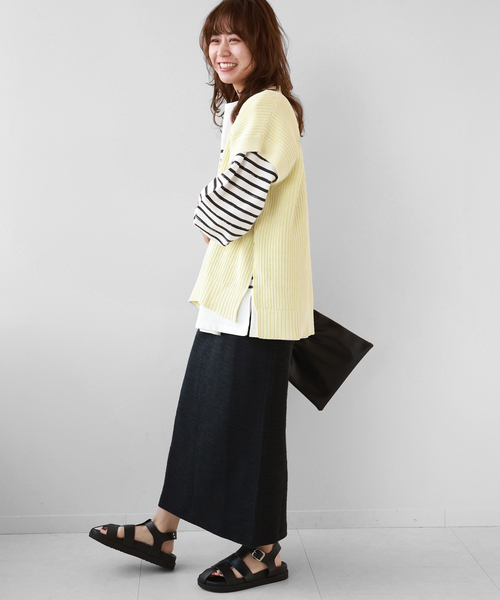 JOURNAL STANDARD relume(ジャーナルスタンダード レリューム)の「《追加》製品染めVネックベスト(ベスト・レディース・アイボリー/チャコールグレー/イエロー/グレー・FREE)」の19枚目の写真