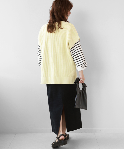 JOURNAL STANDARD relume(ジャーナルスタンダード レリューム)の「《追加》製品染めVネックベスト(ベスト・レディース・アイボリー/チャコールグレー/イエロー/グレー・FREE)」の21枚目の写真