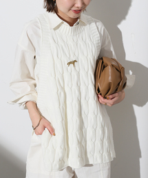 SLOBE IENA | ワイドケーブルアメスリベスト【手洗い可能】(ベスト)