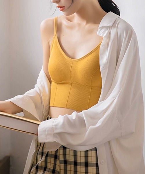 Lace Ladies（レースレディース）の「ノンワイヤーブラトップ（スポーツブラ・レディース・イエロー/ブラック/ダークグレー/グリーン/ホワイト・FREE）」の5枚目の写真