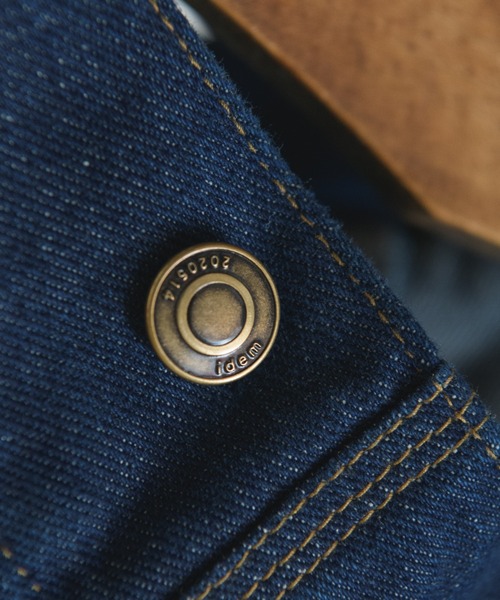 idem（イデム）の「tuck sleeve denim jacket/ショート丈デニムジャケット（デニムジャケット・レディース・ネイビー・FREE）」の17枚目の写真