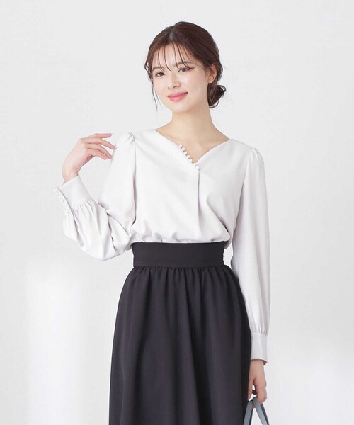 PROPORTION BODY DRESSING（プロポーションボディドレッシング）の「パールカットブラウス / 1213110305（シャツ/ブラウス・レディース・グレー/カーキ/ダークグレー・MEDIUM/SMALL）」の5枚目の写真