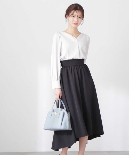 PROPORTION BODY DRESSING（プロポーションボディドレッシング）の「パールカットブラウス / 1213110305（シャツ/ブラウス・レディース・グレー/カーキ/ダークグレー・MEDIUM/SMALL）」の6枚目の写真