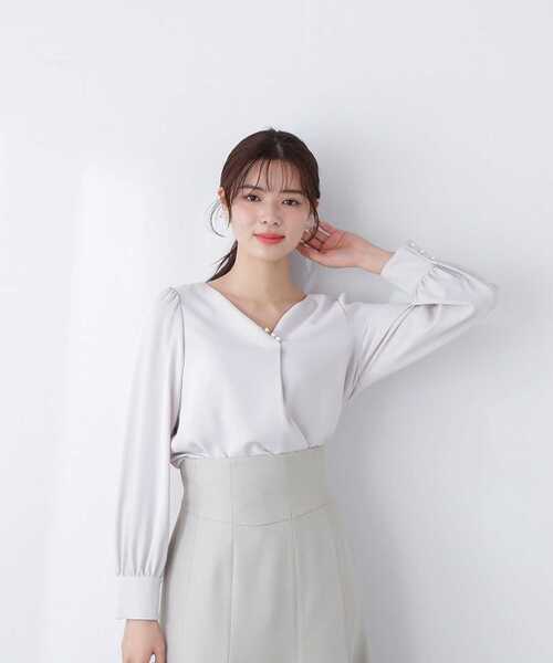 PROPORTION BODY DRESSING（プロポーションボディドレッシング）の「パールカットブラウス / 1213110305（シャツ/ブラウス・レディース・グレー/カーキ/ダークグレー・MEDIUM/SMALL）」の7枚目の写真