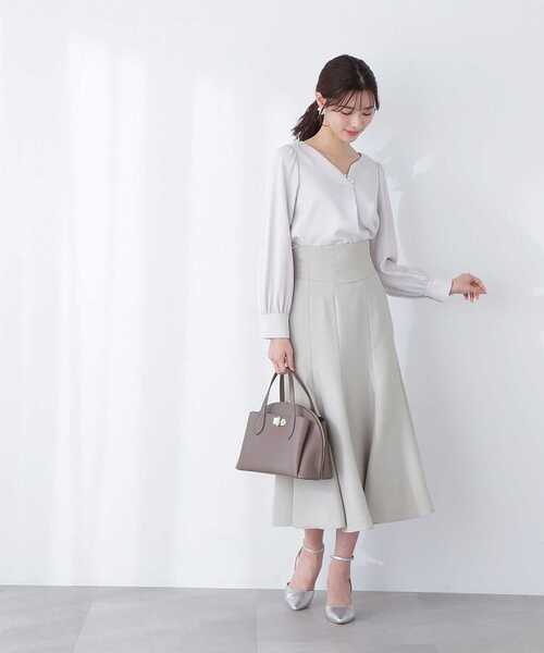 PROPORTION BODY DRESSING（プロポーションボディドレッシング）の「パールカットブラウス / 1213110305（シャツ/ブラウス・レディース・グレー/カーキ/ダークグレー・MEDIUM/SMALL）」の9枚目の写真