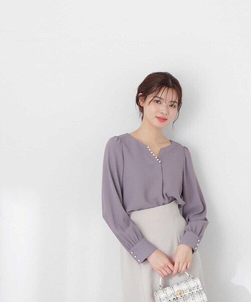 PROPORTION BODY DRESSING（プロポーションボディドレッシング）の「パールカットブラウス / 1213110305（シャツ/ブラウス・レディース・グレー/カーキ/ダークグレー・MEDIUM/SMALL）」の12枚目の写真