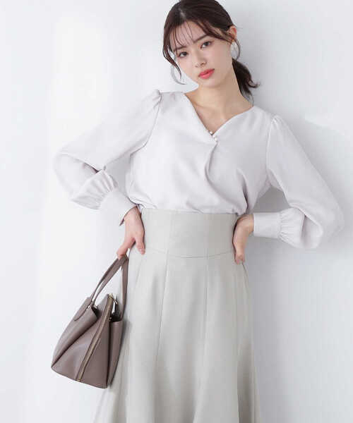 PROPORTION BODY DRESSING（プロポーションボディドレッシング）の「パールカットブラウス / 1213110305（シャツ/ブラウス・レディース・グレー/カーキ/ダークグレー・MEDIUM/SMALL）」の2枚目の写真