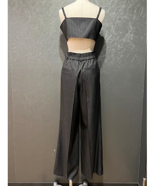 PAGEBOY（ページボーイ）の「CORE / ストライプビスチェオールインワン（つなぎ/オールインワン・レディース・ブラック/グレー・FREE）」の17枚目の写真