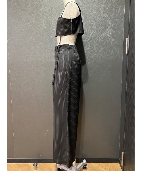 PAGEBOY（ページボーイ）の「CORE / ストライプビスチェオールインワン（つなぎ/オールインワン・レディース・ブラック/グレー・FREE）」の16枚目の写真