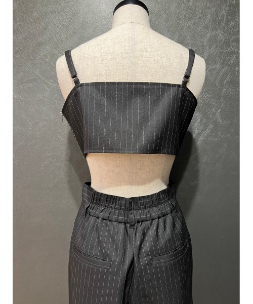 PAGEBOY（ページボーイ）の「CORE / ストライプビスチェオールインワン（つなぎ/オールインワン・レディース・ブラック/グレー・FREE）」の20枚目の写真