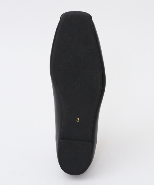 Tiara（ティアラ）の「スクエアトゥバレーシューズ（バレエシューズ・レディース・ホワイト×ブラック/ブラック・L/M/S）」の8枚目の写真