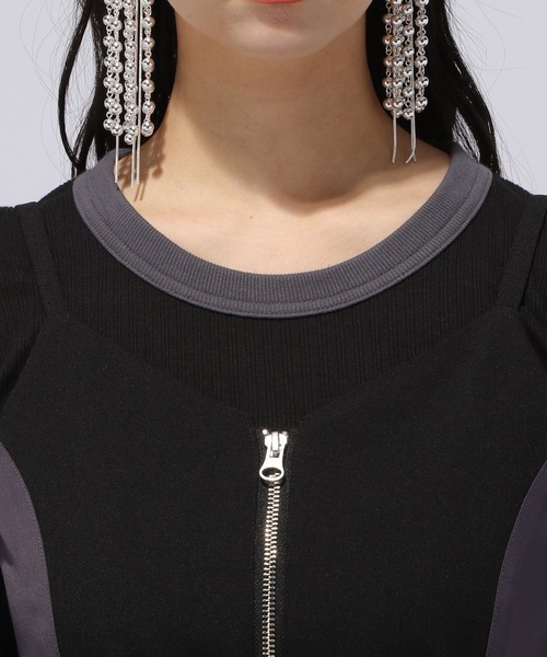 HARE(ハレ)の「リネンタッチハイショクビスチェ(HARE)(ベスト・レディース・ブラック/ブルー/ブラック系その他/ブルー系その他・FREE)」の10枚目の写真