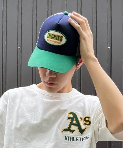 Dickies（ディッキーズ）の「【Dickies】ＤＫメッシュキャップ（キャップ・メンズ・ブラック/グリーン/レッド/ネイビー・フリー）」の2枚目の写真