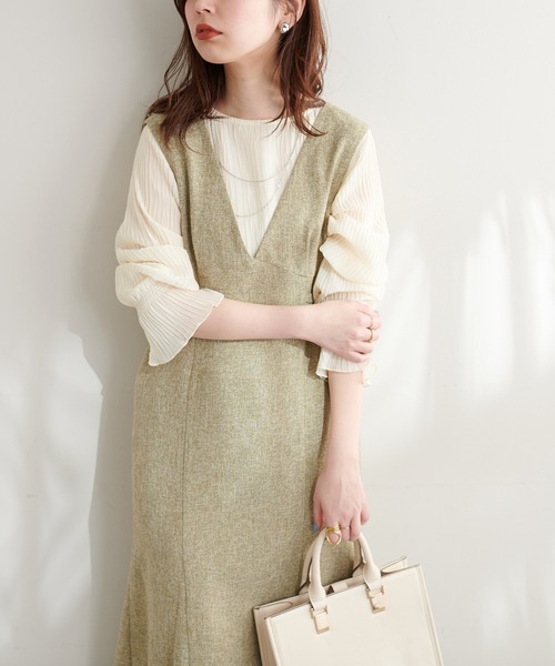 natural couture（ナチュラルクチュール）の「新色追加 / キャンディスリーブプリーツブラウス（シャツ/ブラウス・レディース・オフホワイト/サックスブルー/ブラック/ブラウン/ピンク・FREE）」の6枚目の写真