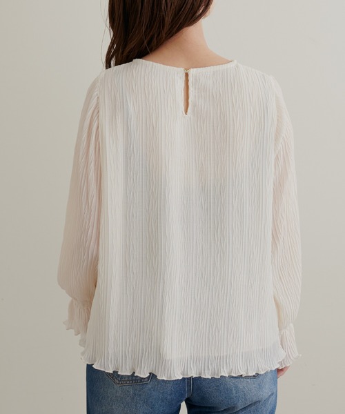 natural couture（ナチュラルクチュール）の「新色追加 / キャンディスリーブプリーツブラウス（シャツ/ブラウス・レディース・オフホワイト/サックスブルー/ブラック/ブラウン/ピンク・FREE）」の19枚目の写真