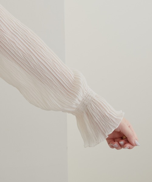 natural couture（ナチュラルクチュール）の「新色追加 / キャンディスリーブプリーツブラウス（シャツ/ブラウス・レディース・オフホワイト/サックスブルー/ブラック/ブラウン/ピンク・FREE）」の15枚目の写真