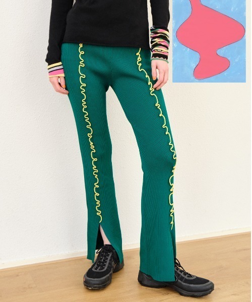 soduk（スドーク）の「soduk/スドーク/colored stitch slit knit