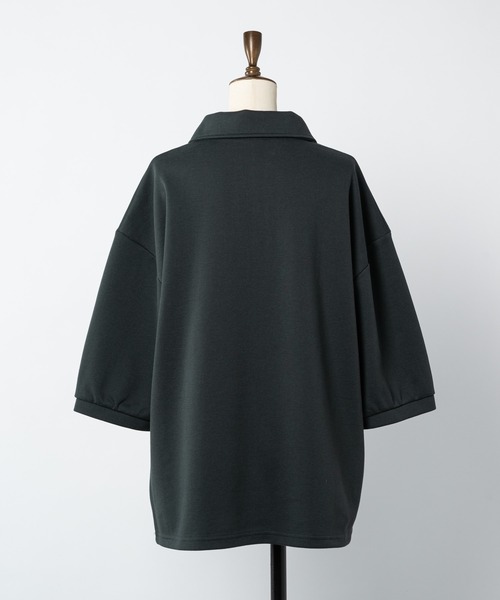 INTER FACTORY（インターファクトリー）の「清水こづえ‐刺繍入りポロシャツ　made in INTER FACTORY（ポロシャツ・レディース・チャコールグレー/オレンジ/ミント・LARGE/MEDIUM）」の14枚目の写真