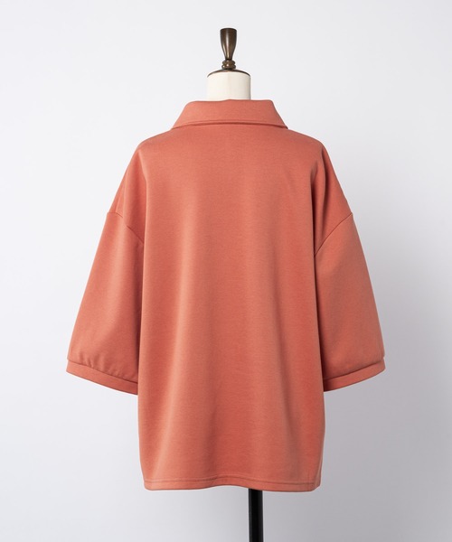 INTER FACTORY（インターファクトリー）の「清水こづえ‐刺繍入りポロシャツ　made in INTER FACTORY（ポロシャツ・レディース・チャコールグレー/オレンジ/ミント・LARGE/MEDIUM）」の21枚目の写真