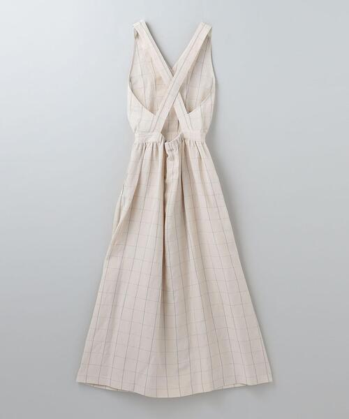 6（ロク）の「＜6(ROKU)＞ASA RAYON SILK CHECK DRESS/ワンピース