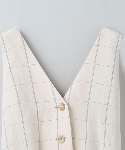 6（ロク）の「＜6(ROKU)＞ASA RAYON SILK CHECK DRESS/ワンピース