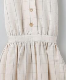 6（ロク）の「＜6(ROKU)＞ASA RAYON SILK CHECK DRESS/ワンピース