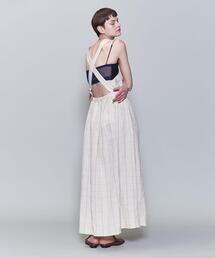 6（ロク）の「＜6(ROKU)＞ASA RAYON SILK CHECK DRESS/ワンピース