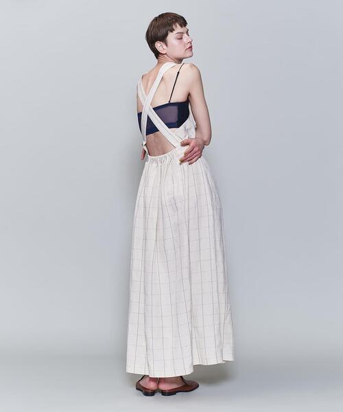 6（ロク）の「＜6(ROKU)＞ASA RAYON SILK CHECK DRESS