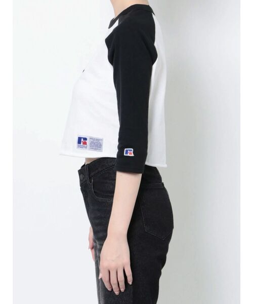 Russell Athletic(ラッセルアスレティック)の「【RUSSELL ATHLETIC×EMODA】ラグランショートフィットTシャツ(Tシャツ/カットソー・レディース・ブラウン/ネイビー/ブラック・FREE)」の21枚目の写真
