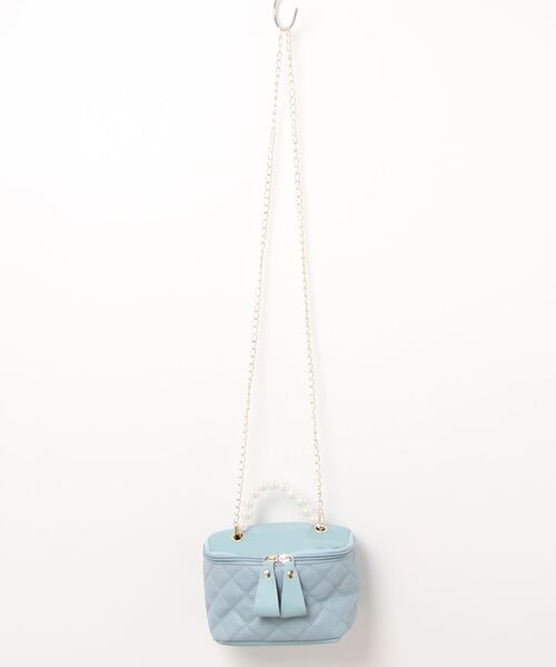 NiiNa(ニーナ)の「【NiiNa】パールハンドルバニティーバッグ(ハンドバッグ・レディース・ブラック/グレー/ブルー/ピンク/ホワイト・FREE)」の4枚目の写真