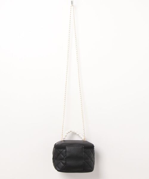 NiiNa(ニーナ)の「【NiiNa】パールハンドルバニティーバッグ(ハンドバッグ・レディース・ブラック/グレー/ブルー/ピンク/ホワイト・FREE)」の7枚目の写真