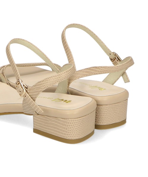 WA ORiental TRaffic(ダブルエーオリエンタルトラフィック)の「■スクエアトゥナローストラップサンダル/32209(サンダル・レディース・ブラック/ベージュ/パープル・SS/S/M/L/LL/3L)」の8枚目の写真