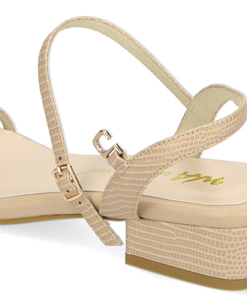 WA ORiental TRaffic(ダブルエーオリエンタルトラフィック)の「■スクエアトゥナローストラップサンダル/32209(サンダル・レディース・ブラック/ベージュ/パープル・SS/S/M/L/LL/3L)」の9枚目の写真