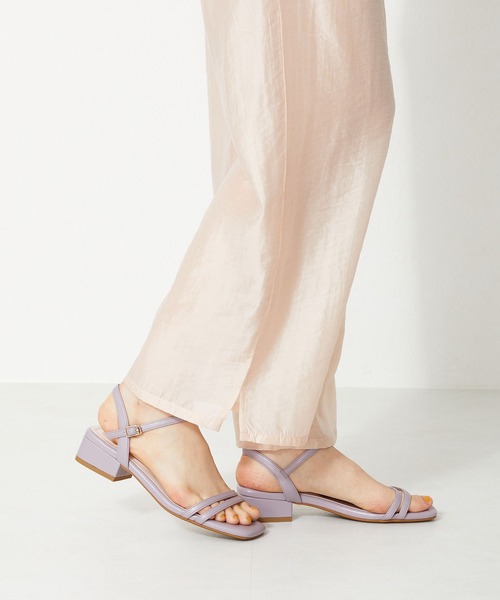 WA ORiental TRaffic(ダブルエーオリエンタルトラフィック)の「■スクエアトゥナローストラップサンダル/32209(サンダル・レディース・ブラック/ベージュ/パープル・SS/S/M/L/LL/3L)」の16枚目の写真