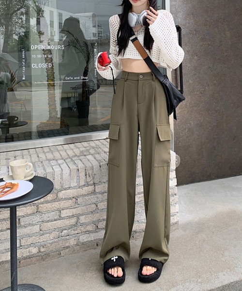 ANOTHER S(アナザーエス)の「サイドポケット付きカジュアルカーゴパンツ(カーゴパンツ・レディース・カーキ/ブラック/グレー・M/S)」の16枚目の写真