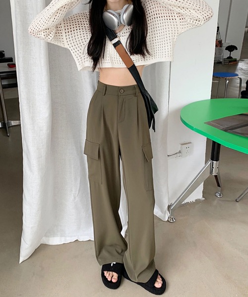ANOTHER S(アナザーエス)の「サイドポケット付きカジュアルカーゴパンツ(カーゴパンツ・レディース・カーキ/ブラック/グレー・M/S)」の11枚目の写真
