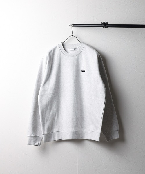 OBEY(オベイ)の「【T18】【OBEY/オベイ】MINI BOX LOGO CREW ミニボックスロゴクルースウェット(スウェット・レディース・パープル/ヘザーグレー/オリーブ・LARGE/X-LARGE/MEDIUM)」の2枚目の写真