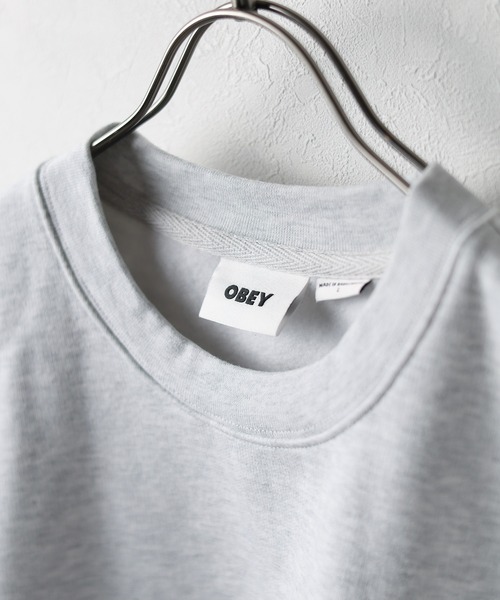 OBEY(オベイ)の「【T18】【OBEY/オベイ】MINI BOX LOGO CREW ミニボックスロゴクルースウェット(スウェット・レディース・パープル/ヘザーグレー/オリーブ・LARGE/X-LARGE/MEDIUM)」の14枚目の写真