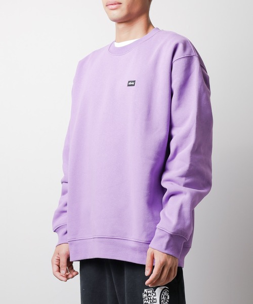 OBEY(オベイ)の「【T18】【OBEY/オベイ】MINI BOX LOGO CREW ミニボックスロゴクルースウェット(スウェット・レディース・パープル/ヘザーグレー/オリーブ・LARGE/X-LARGE/MEDIUM)」の11枚目の写真