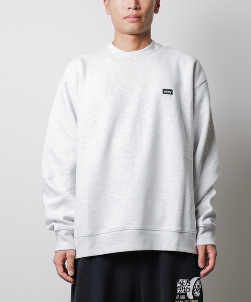 OBEY(オベイ)の「【T18】【OBEY/オベイ】MINI BOX LOGO CREW ミニボックスロゴクルースウェット(スウェット・レディース・パープル/ヘザーグレー/オリーブ・LARGE/X-LARGE/MEDIUM)」の9枚目の写真
